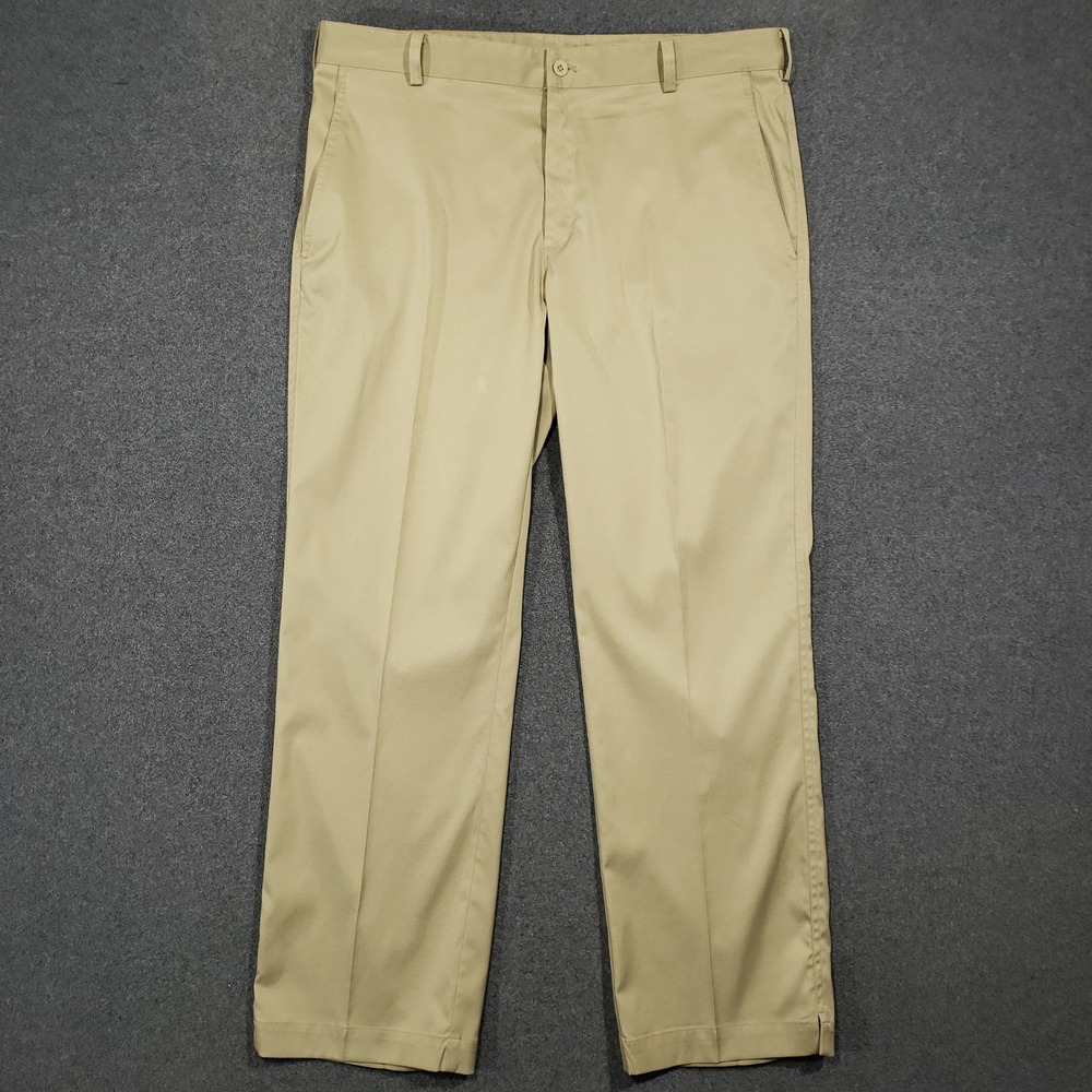 Nike Dri-FIT Flat Front Golf Pants Mens 36x30 Tan 472532-235 Performance‎
